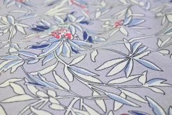 Linnen 100% – Floral leaves soft lila