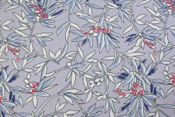 Linnen 100% – Floral leaves soft lila