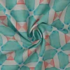 Linnen – Geo mosaic aqua