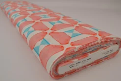 Linnen – Geo mosaic coral