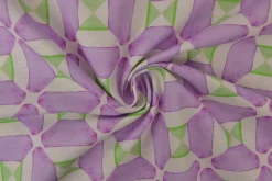 Linnen – Geo mosaic lilac