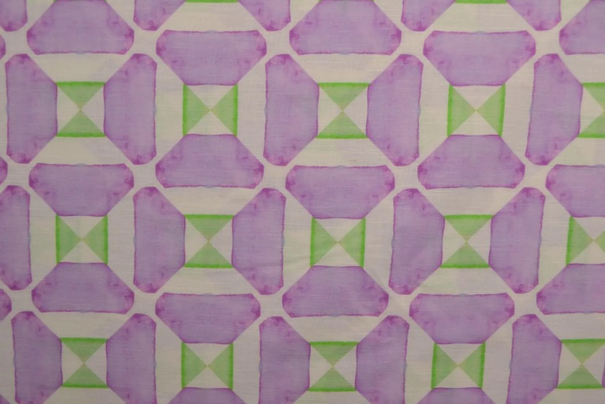 Linnen – Geo mosaic lilac