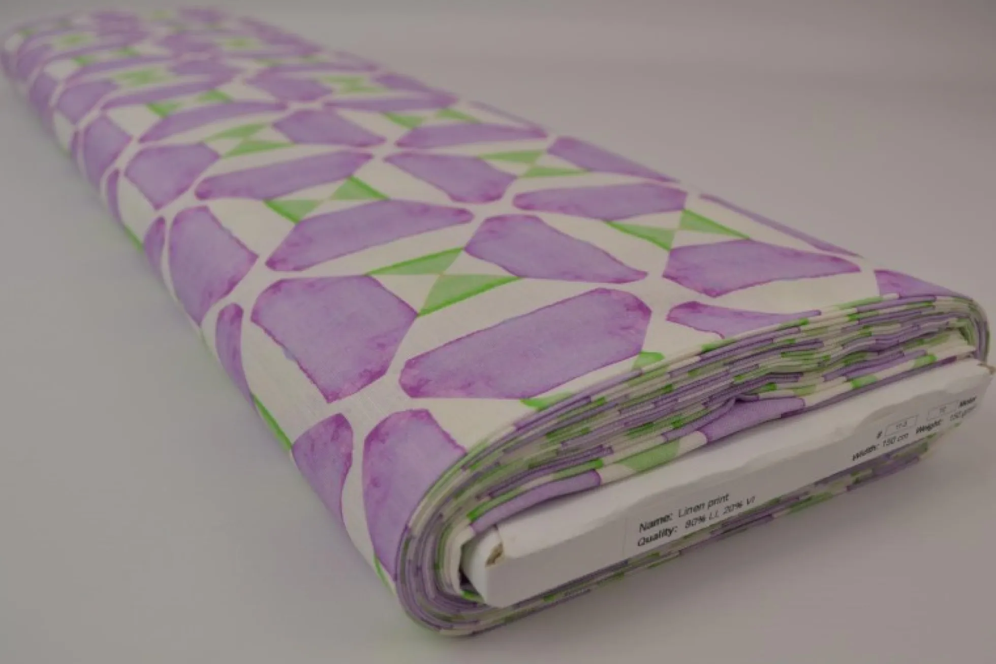 Linnen – Geo mosaic lilac