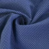 Linnen / katoen – Denim blue mini dot