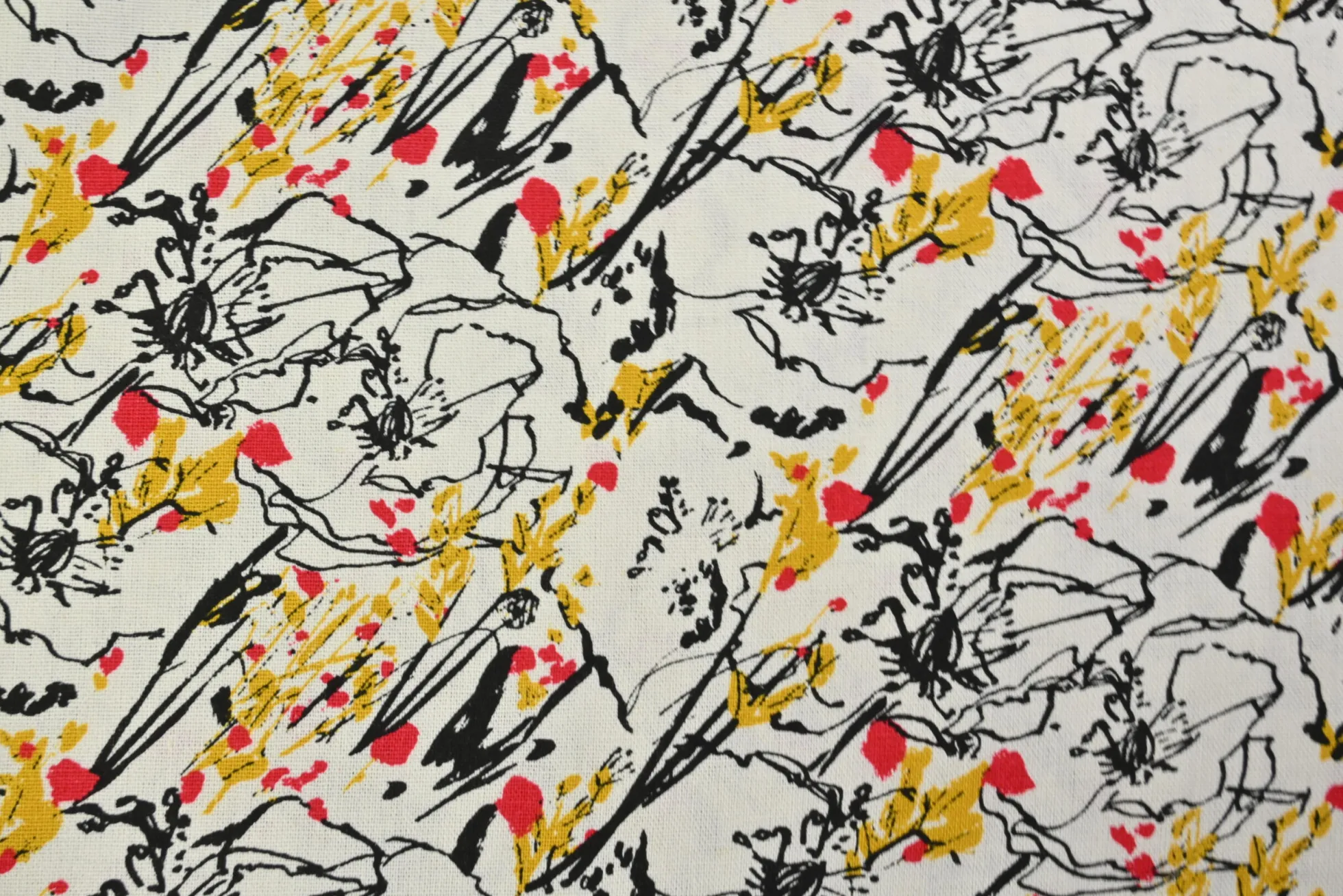 Linnen / katoen – Floral sketch