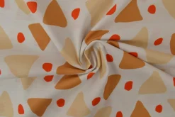 Linnen – Modern shapes orange