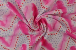 Linnen – Playful waves pink