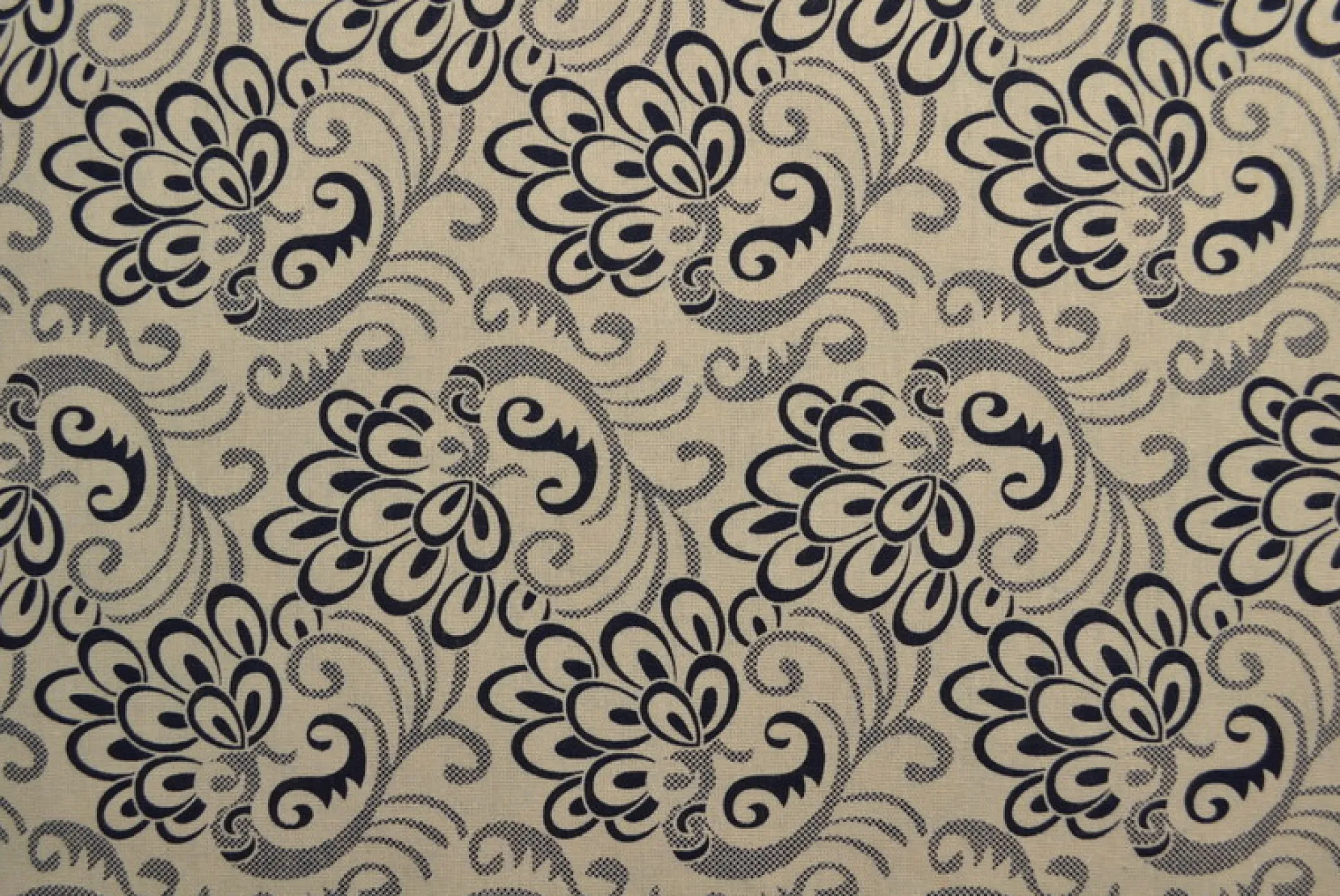Linnen polyester – Baroque donker navy