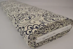 Linnen polyester – Baroque donker navy