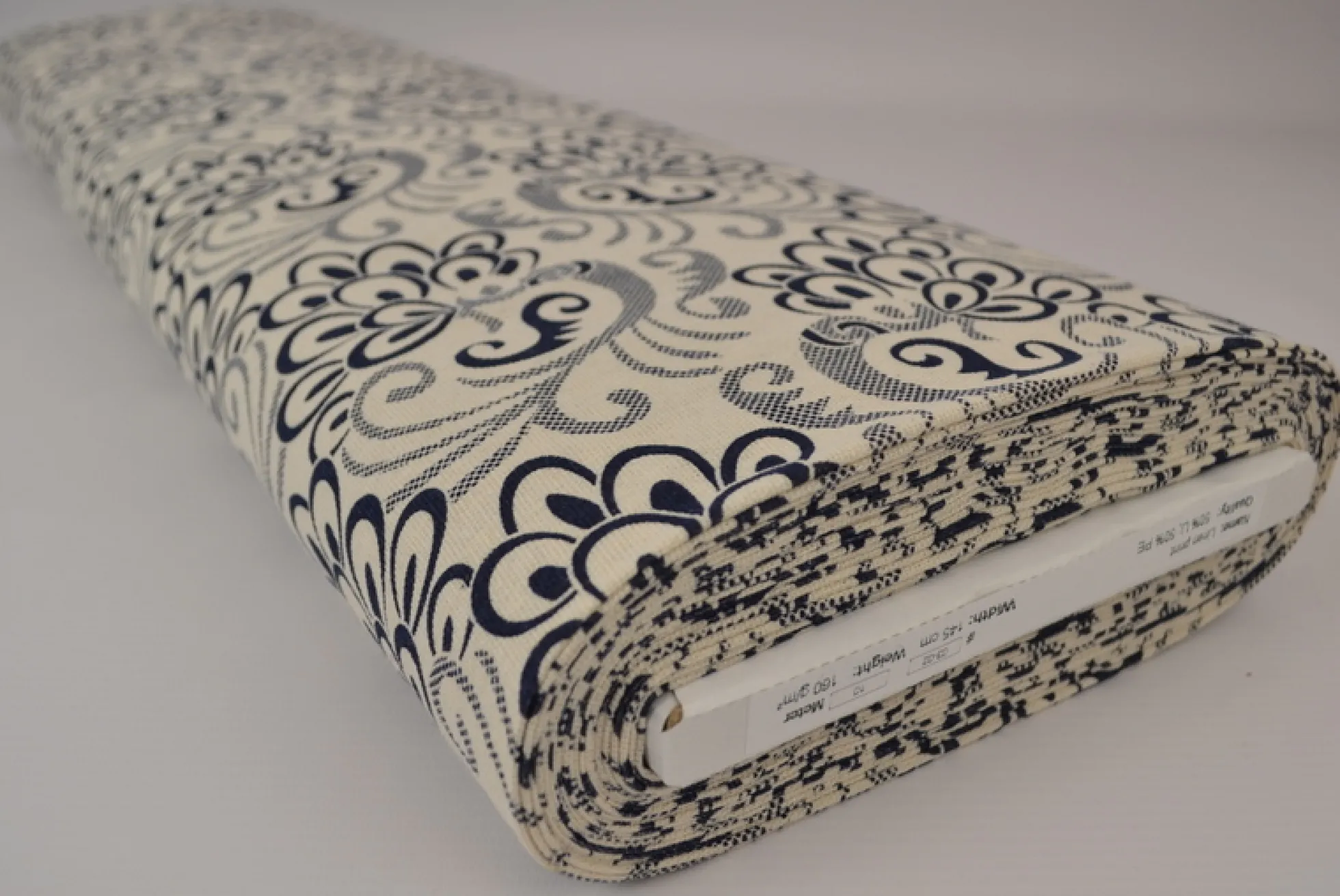 Linnen polyester – Baroque donker navy