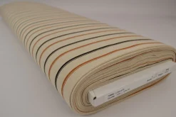 Linnen polyester – Cognac & zwart gestreept