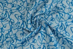Linnen – Sketch lines blue