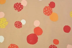 Linnen / viscose – Beige dots