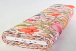 Linnen / viscose – Colorful flowers