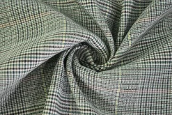 Linnen / viscose – Green glencheck
