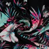 Lycra – Exotic flower on black