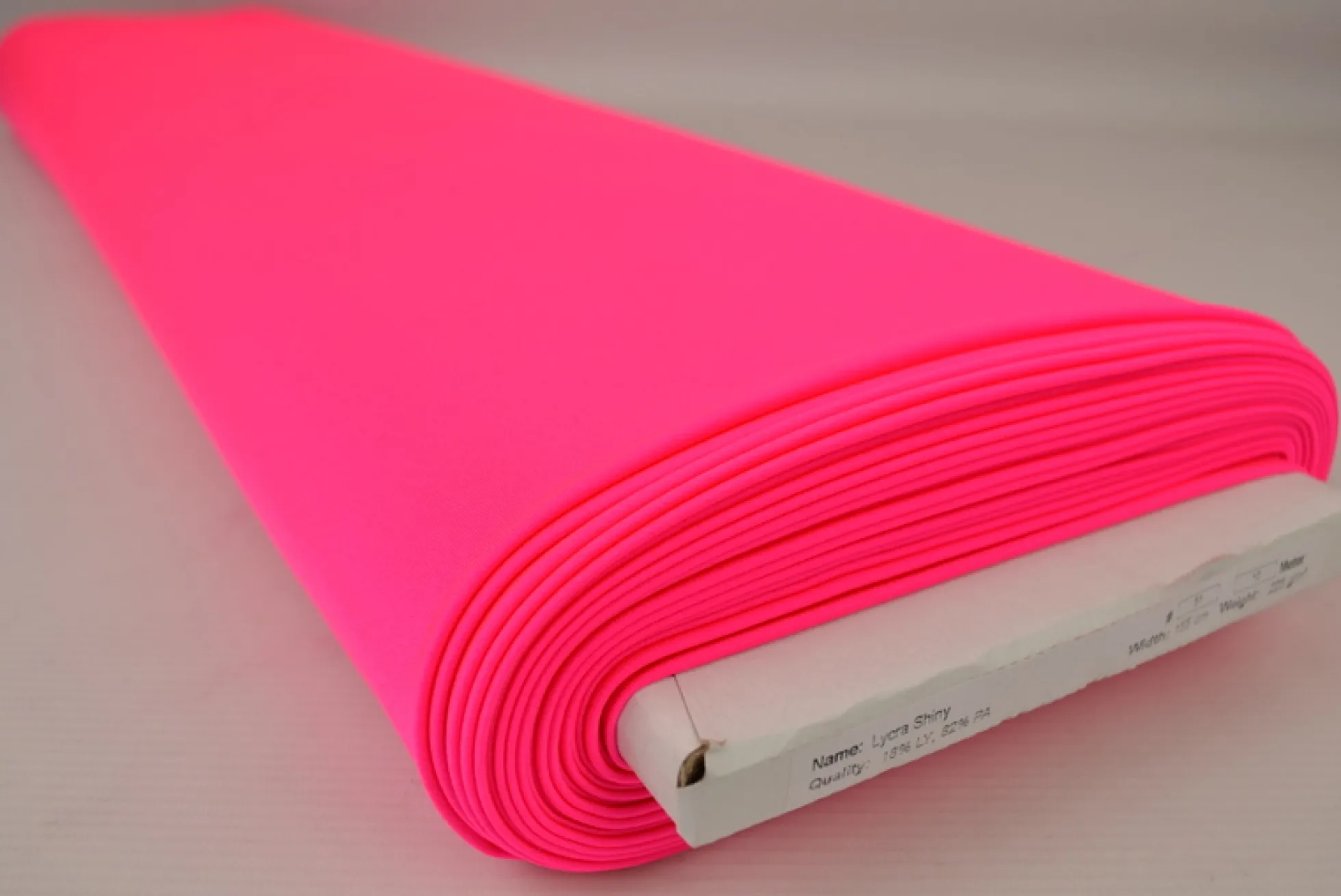 Lycra: Fluor roze shiny basic