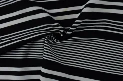 Lycra – Monochrome stripe black & white