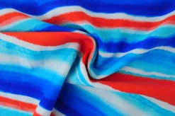 Lycra – Ocean waves red and blue