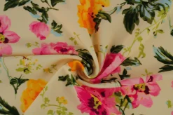 Lycra – Poppy on bright yellow