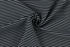 Lycra – Small stripes black & white