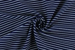Lycra – Small stripes navy