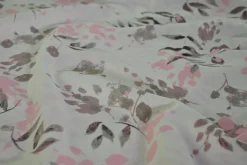 Lycra – Soft pink / Taupe flower