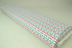 Lycra – Turquoise retro stripes