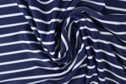 Lycra – White stripes on navy