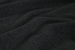 Mantelwol – Antraciet & zwart twill