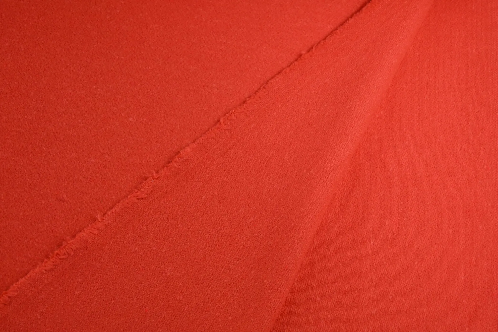 Mantelwol brushed – Donker oranje