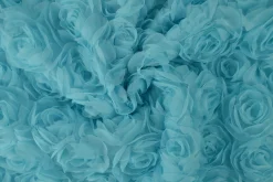 Mesh deluxe – Aquablauw roses
