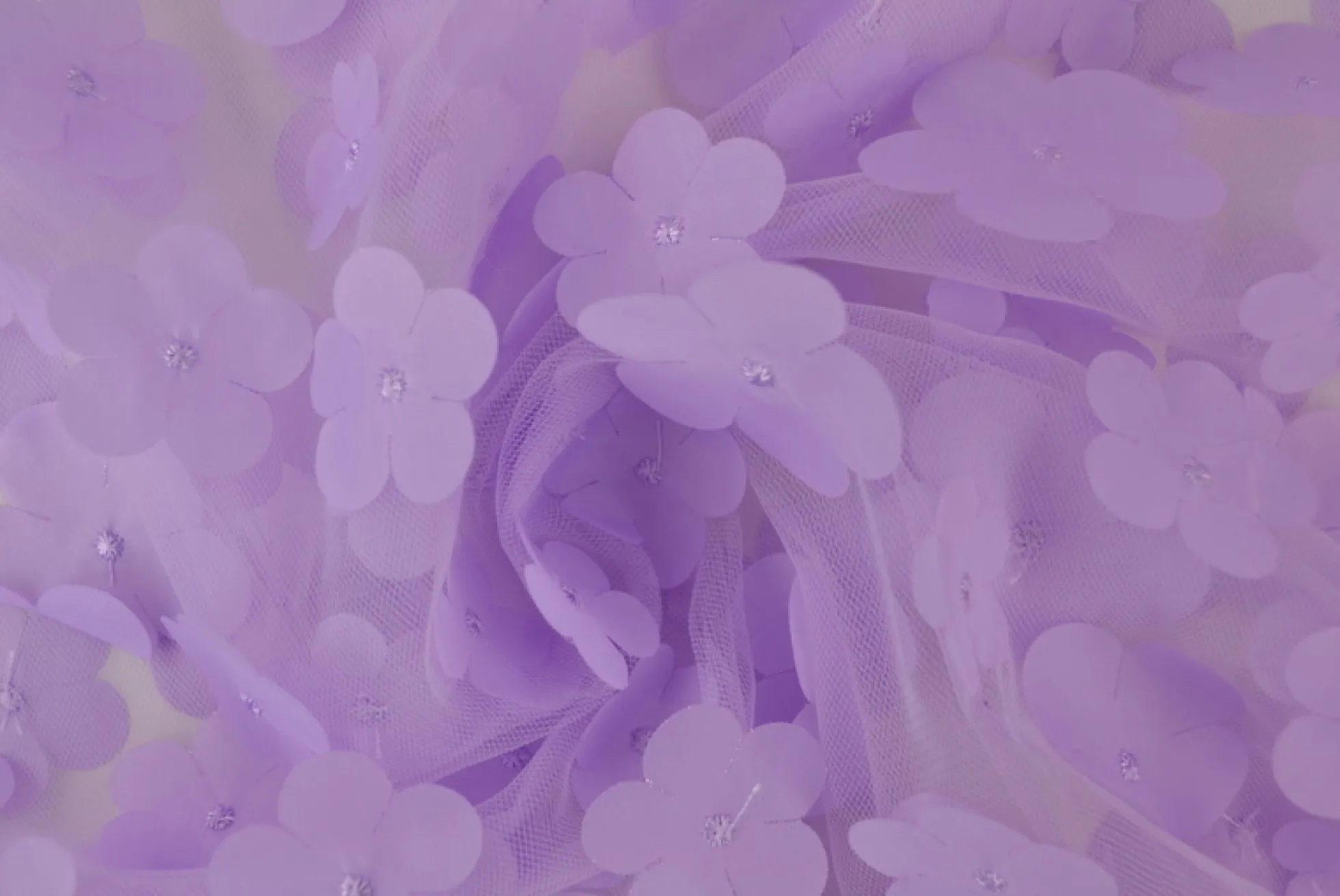 Mesh Flower – Lavendel geborduurd