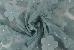 Mesh Flower – Oudgroen geborduurd