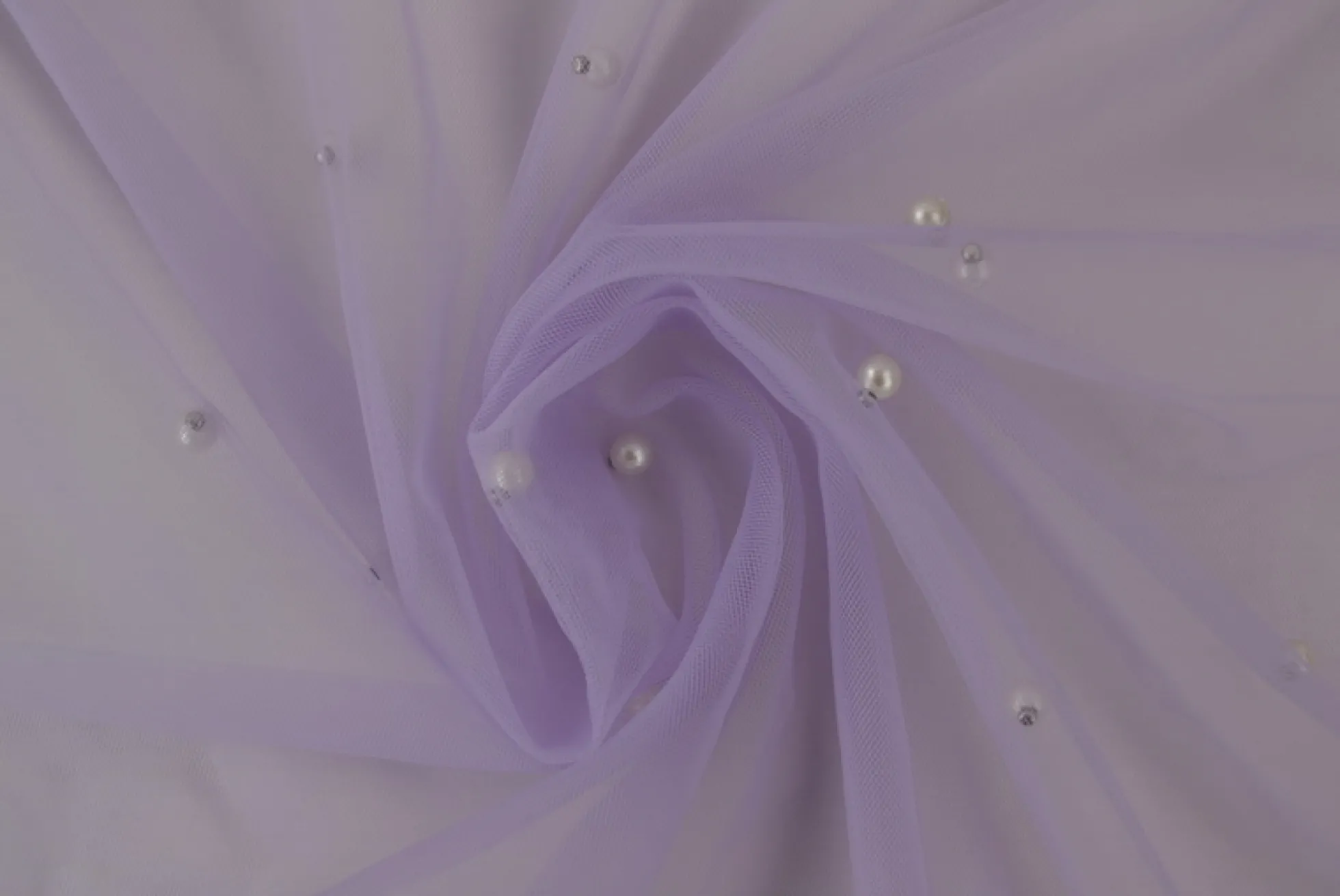 Mesh pearls – Lavendel geborduurd