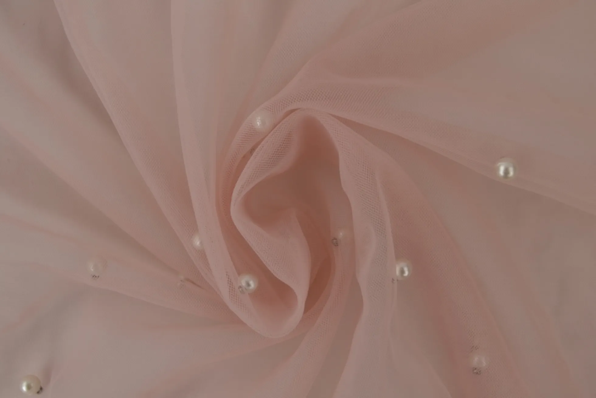 Mesh pearls – Oudroze geborduurd