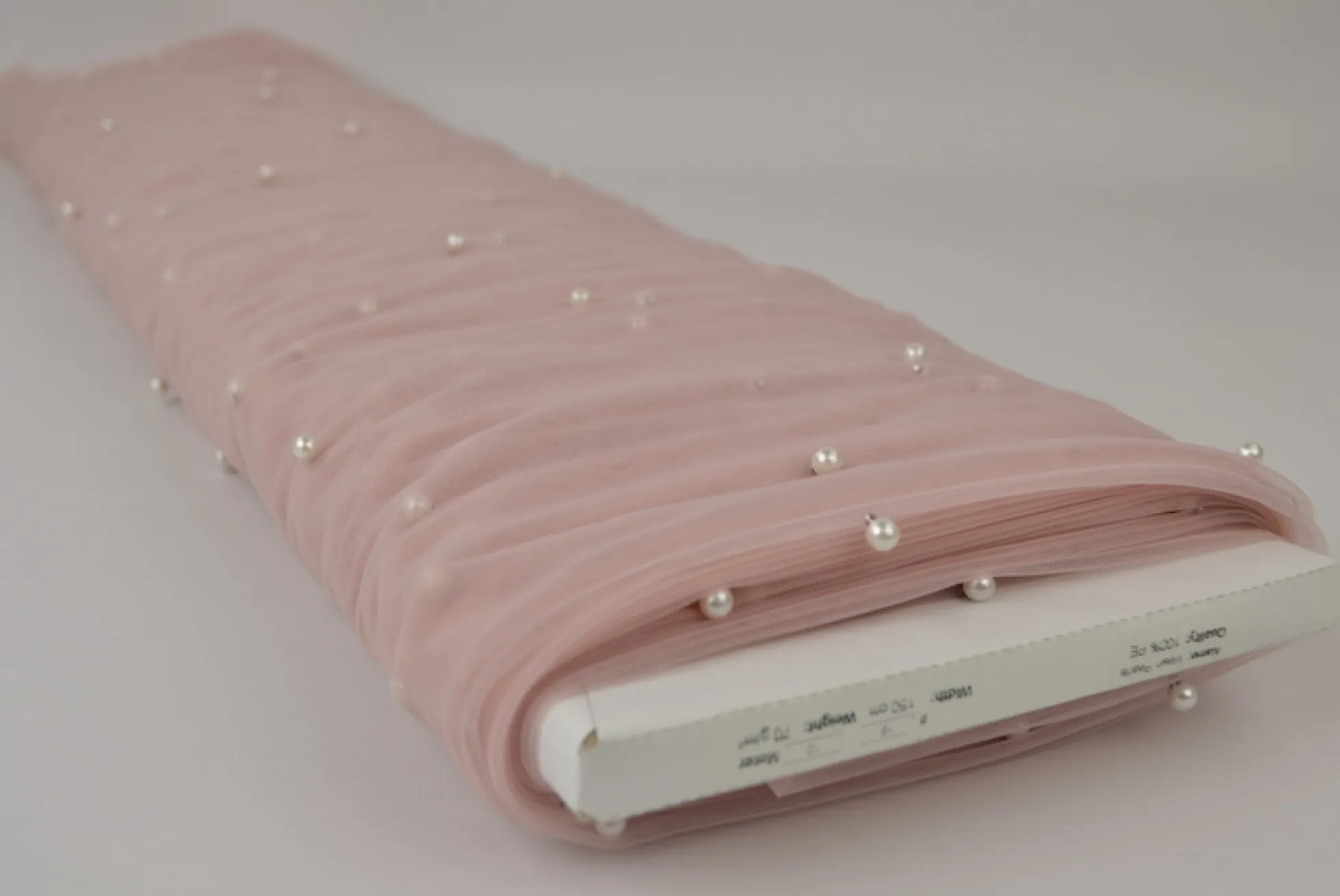 Mesh pearls – Oudroze geborduurd