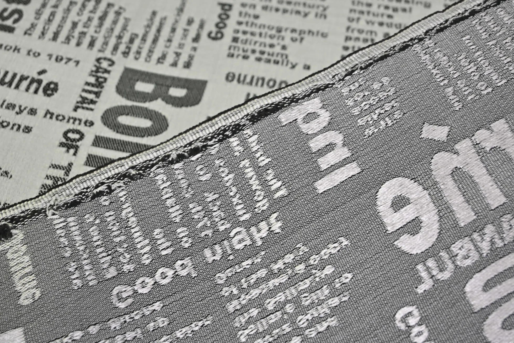 Meubelstof / Outdoor – Zilver ‘Good Time’ jacquard