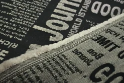 Meubelstof / Outdoor – Zwart ‘Good Time’ jacquard