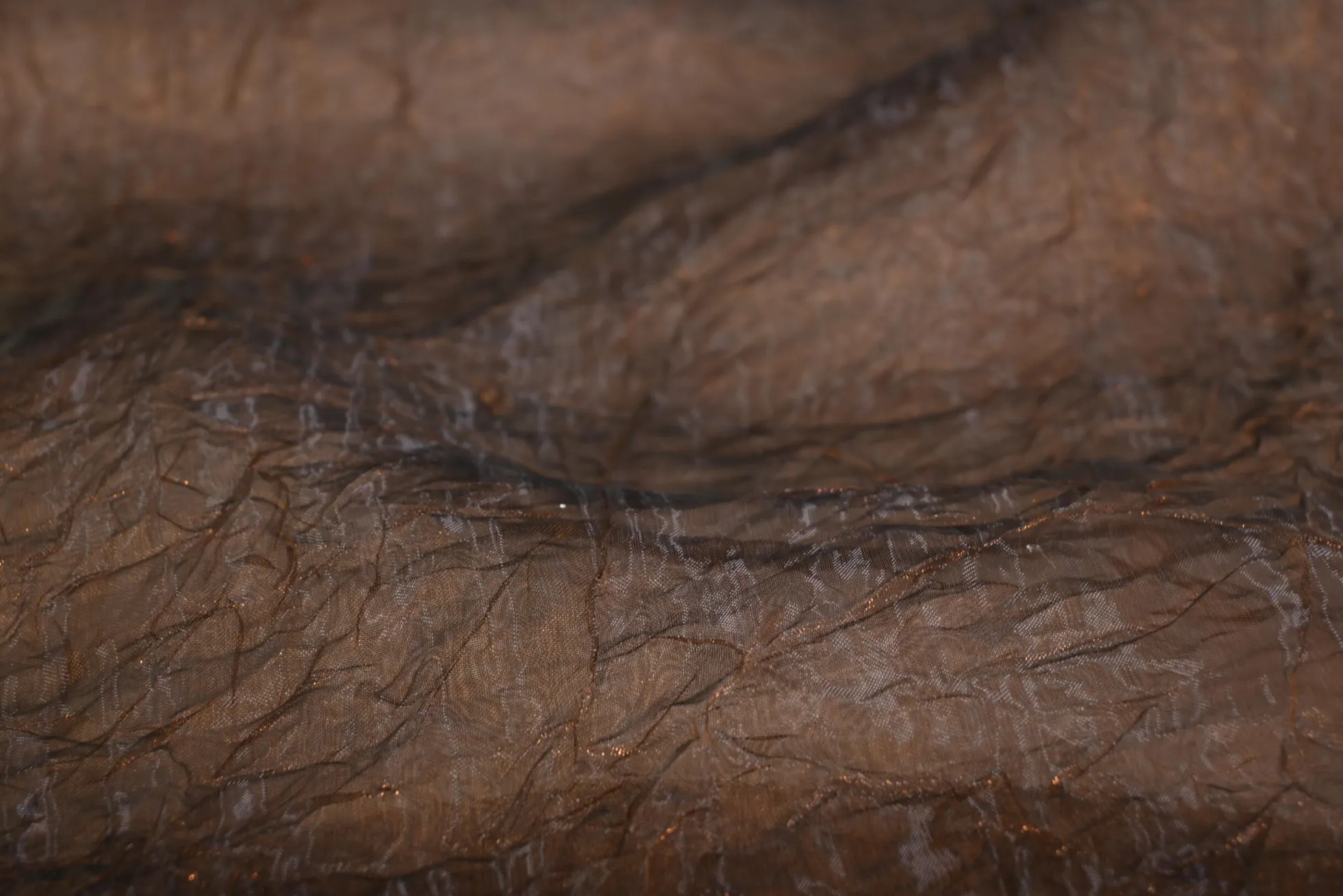 Organza crinkle – Bruin