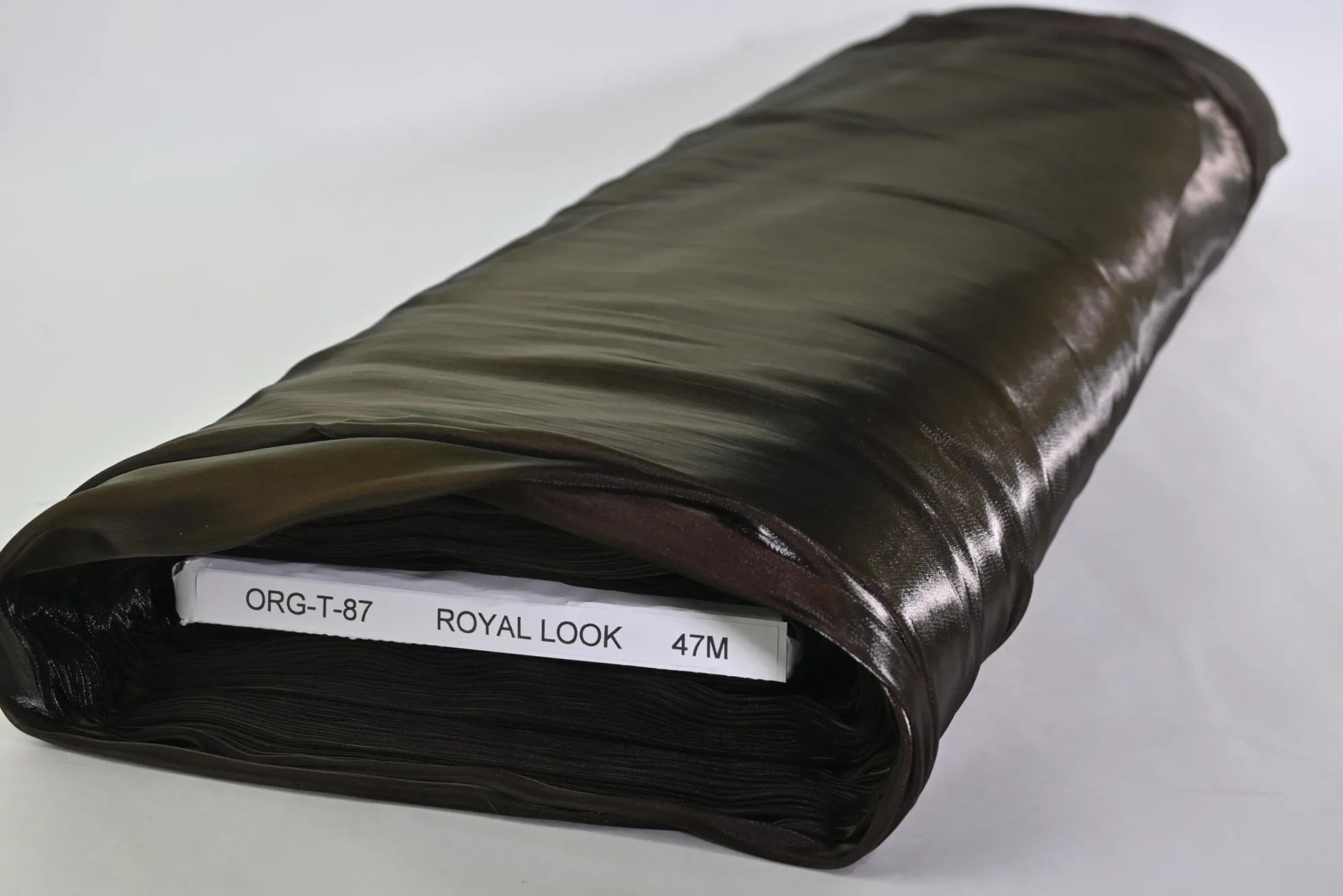 Organza two-tone – Donkerbruin met mosgroen