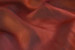 Organza two-tone – Rood / zwart – Rol 46m x 150cm