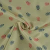 Pantalonstof – Off white with blue & pink flowers