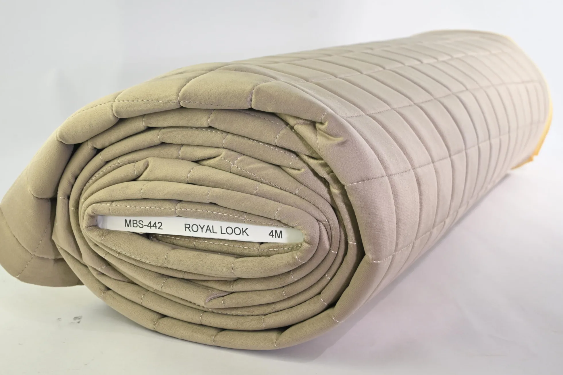 Premium meubelstof – Velours op PU-foam | Warm taupe