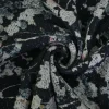 Rib jersey – Cotton plants on dark navy