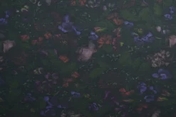 Rib jersey – Dark shady flowers and leaves