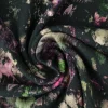 Rib jersey – Old pink and purple flowers on black