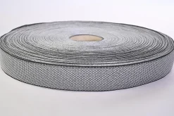Singelband – Zilver & zwart – 40mm