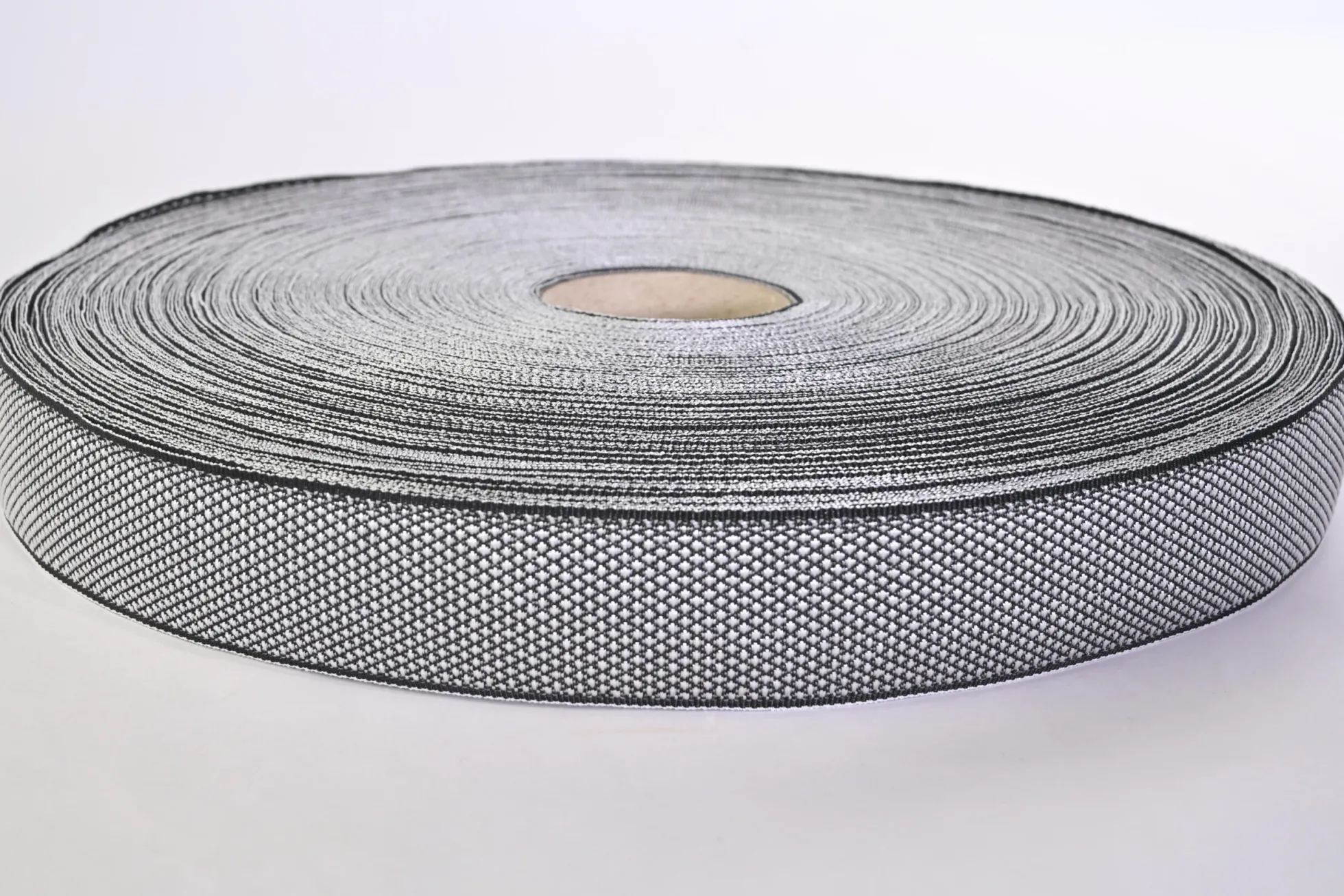Singelband – Zilver & zwart – 40mm