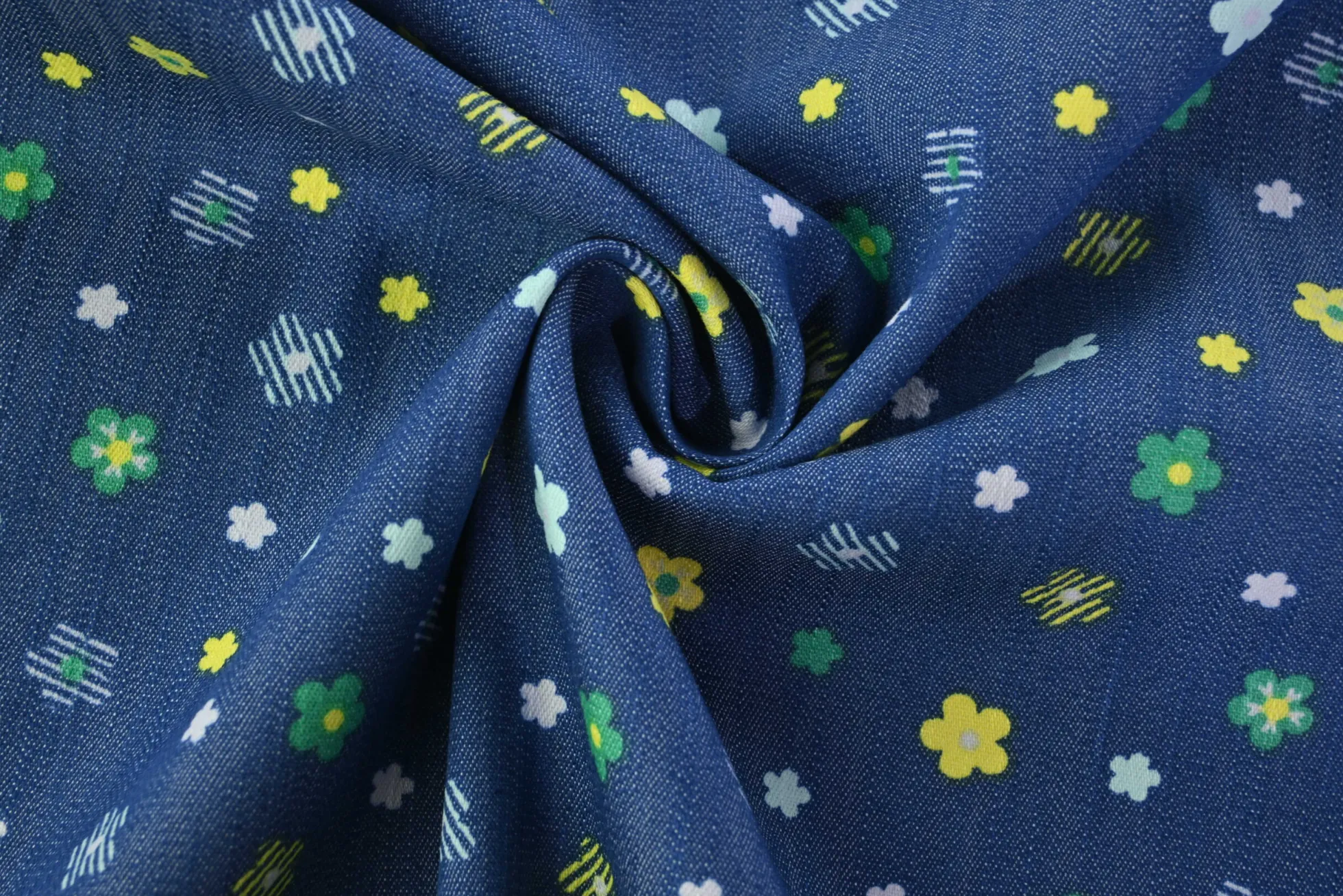 Stretch katoen – Floral denim